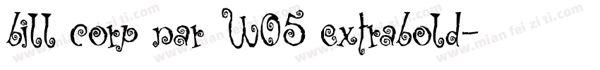 bill corp nar W05 extrabold字体转换